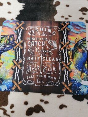 Fishing Custom Print Mouse Pad Non-Slip Computer Office Desk Mat Gift